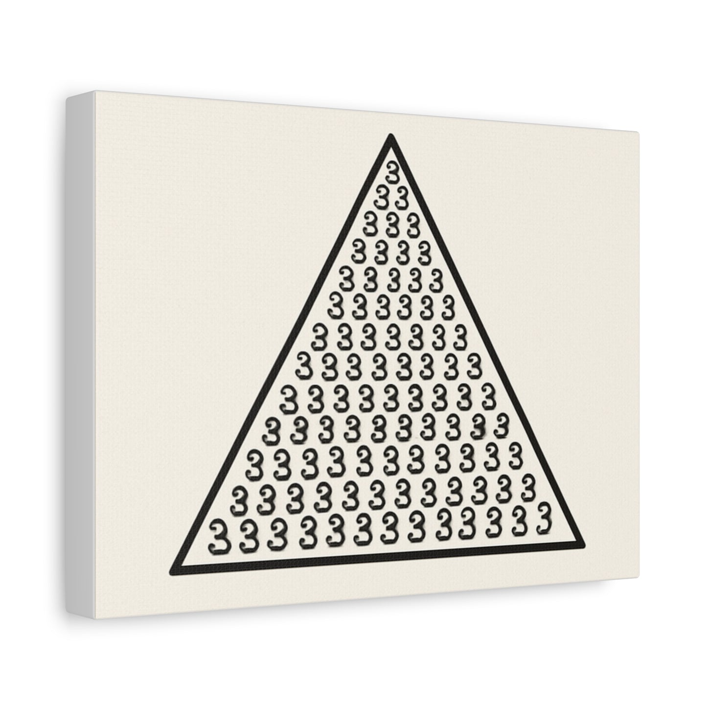 Minimalist Triangle Canvas Wall Art, Modern Home Decor, Geometric Triangle Print, Number Art, Gift for Math Lovers