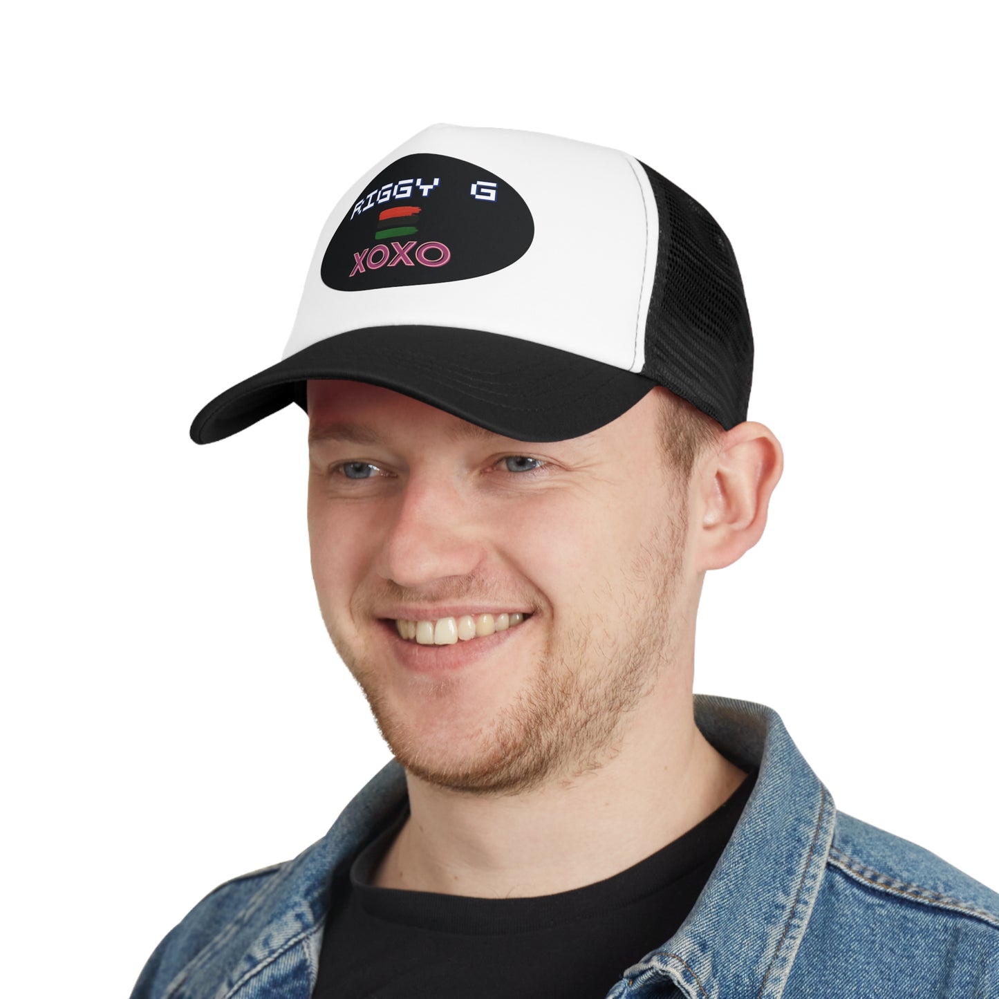 Retro Mesh Cap with Personalized Design, Vintage Trucker Hat, Gift for Gamers, Trendy Casual Headwear, Streetwear Accessory