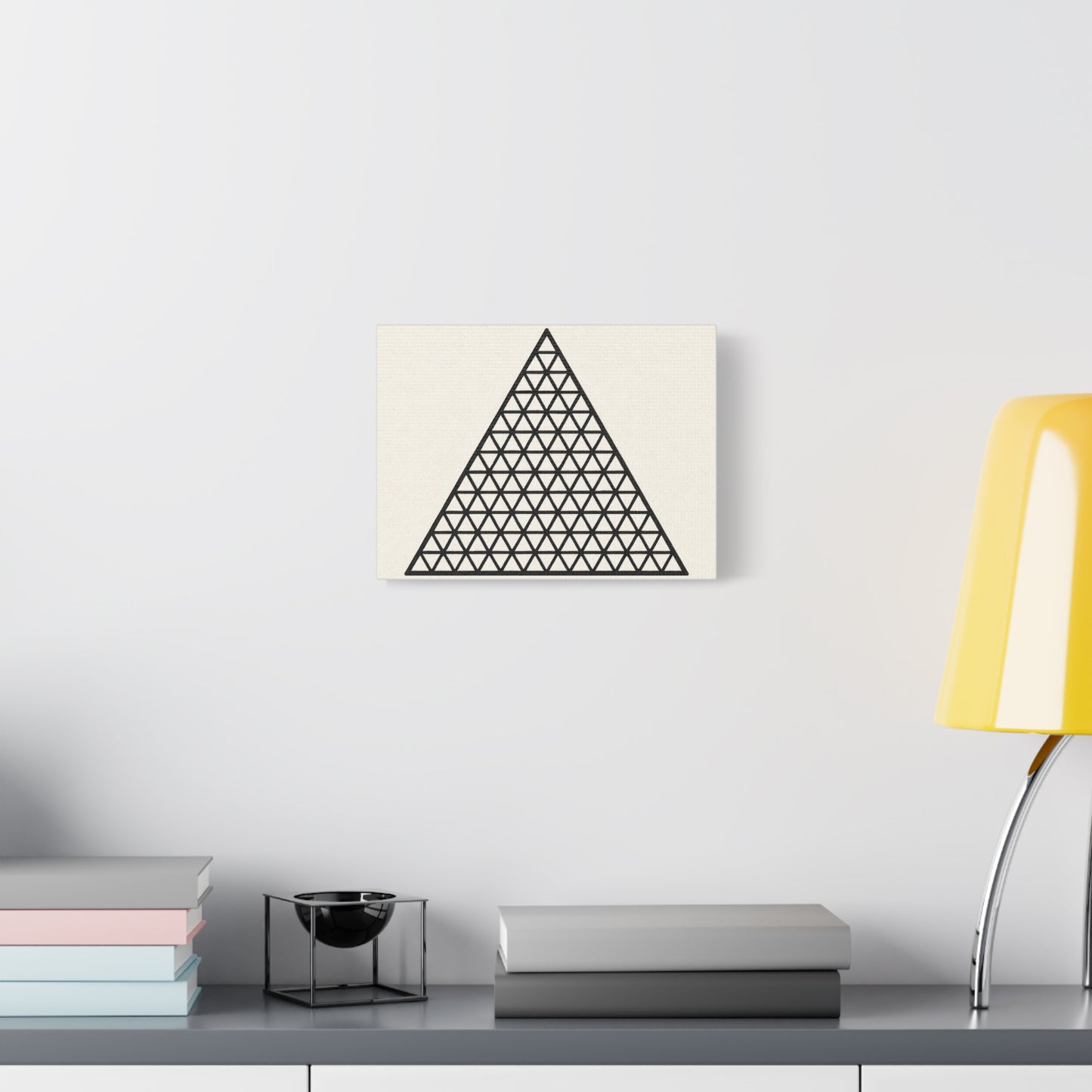 Minimalist Triangle Canvas Wall Art, Modern Home Decor, Geometric Triangle Print, Number Art, Gift for Math Lovers
