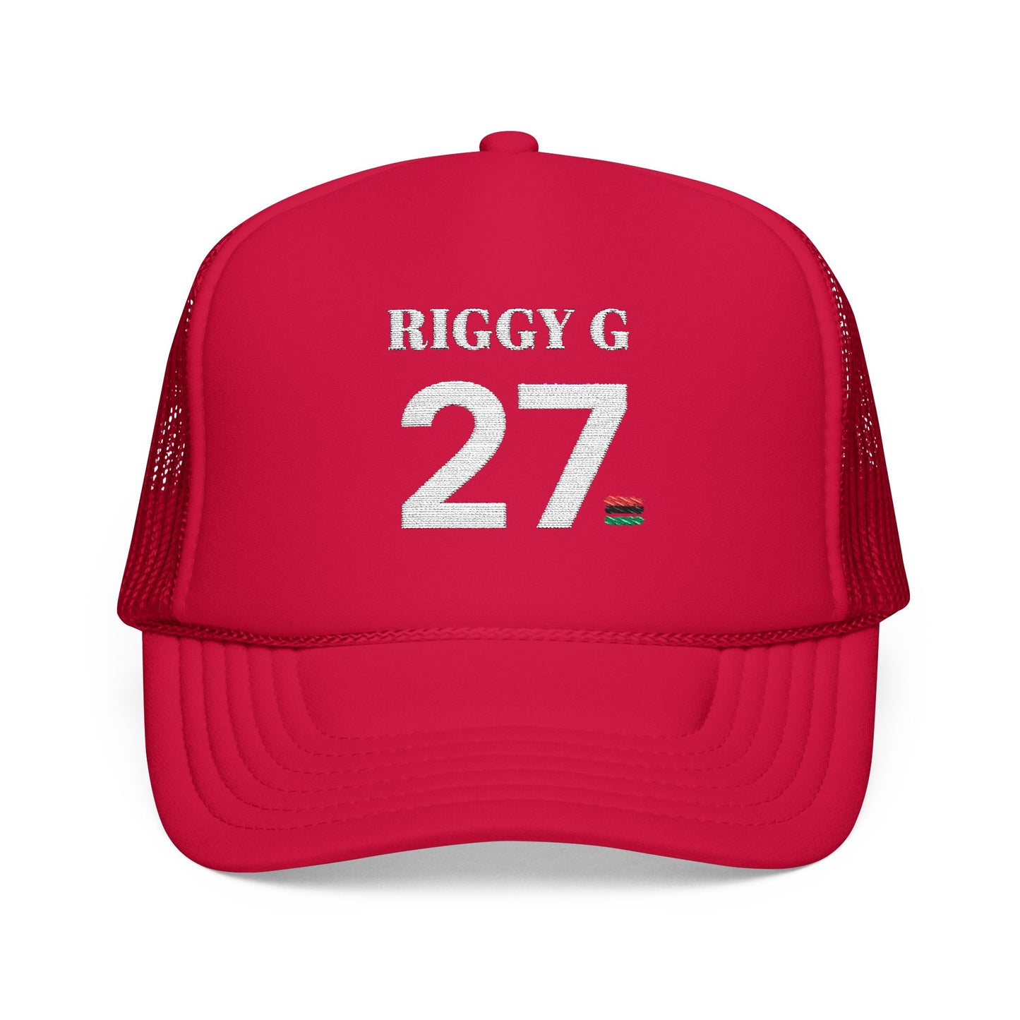 Vibrant Embroidered Foam Trucker Hat - Bold Casual Style, Great for Summer Festivals, Outdoor Adventures, Gift for Friends