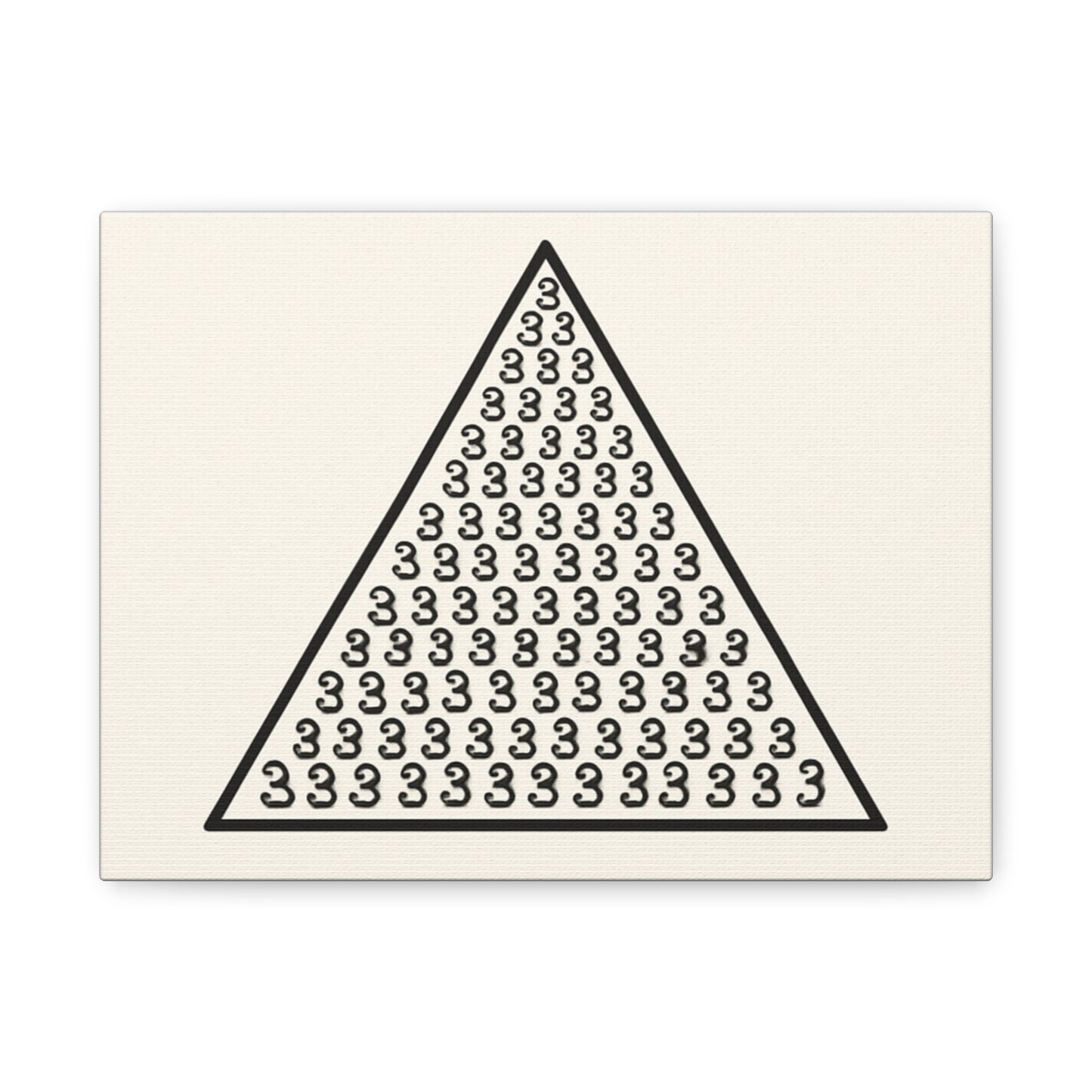 Minimalist Triangle Canvas Wall Art, Modern Home Decor, Geometric Triangle Print, Number Art, Gift for Math Lovers