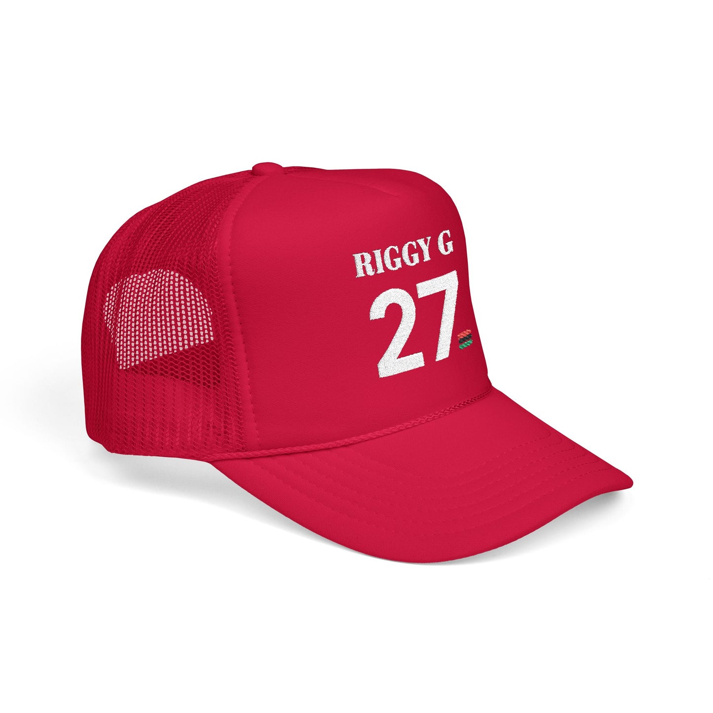 Vibrant Embroidered Foam Trucker Hat - Bold Casual Style, Great for Summer Festivals, Outdoor Adventures, Gift for Friends