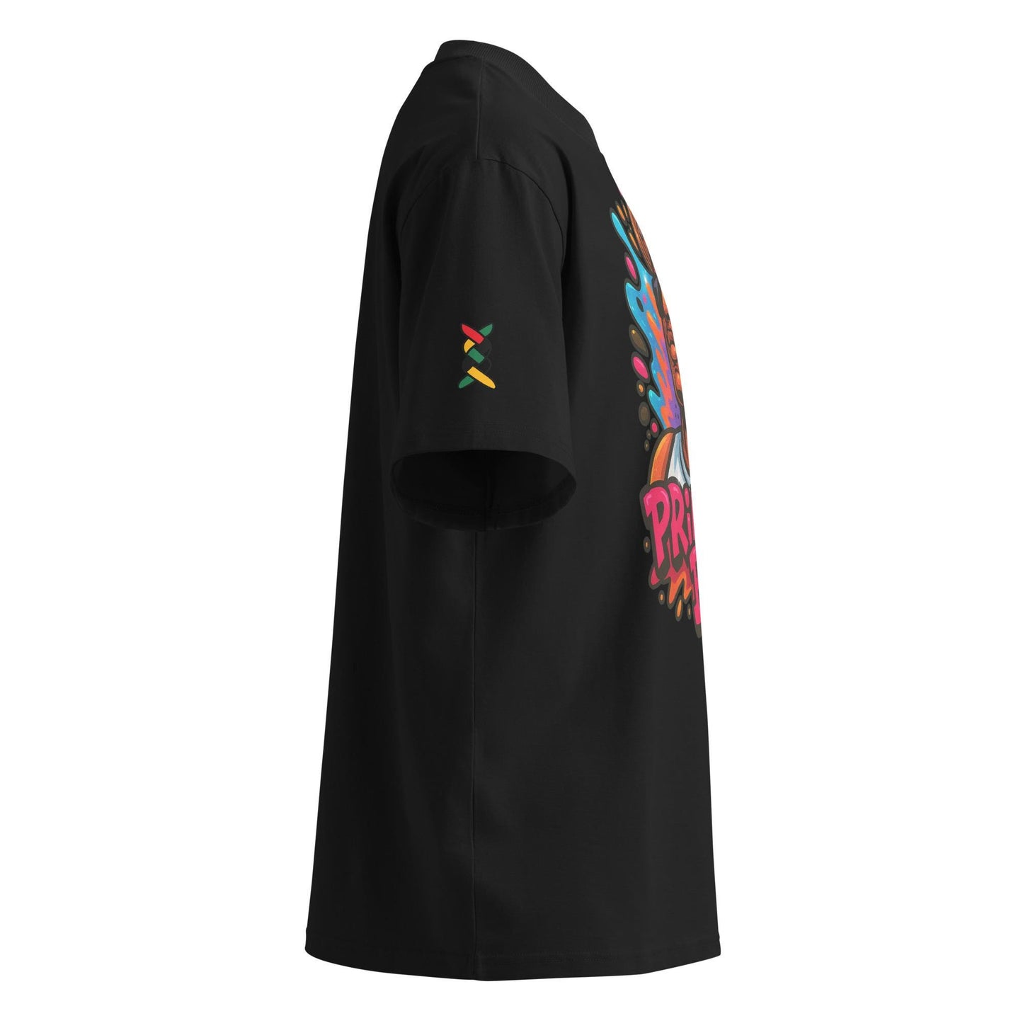 Unisex organic oversized high neck t-shirt