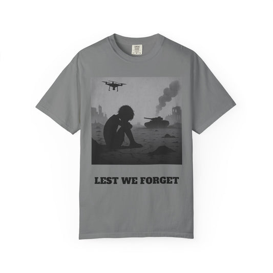 Lest We Forget T-Shirt, Unisex Casual Tee, Memorial Day Tribute Shirt, Vintage Style Graphic Top, Gift for Veterans
