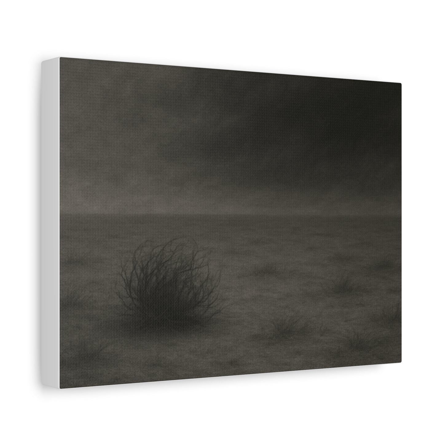 Sleek Matte Canvas Wall Art, Modern Home Decor, Minimalist Landscape, Black and White Art, Aesthetic Wall Hanging