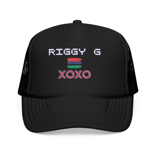 Vibrant Embroidered Foam Trucker Hat - Bold Casual Style, Great for Summer Festivals, Outdoor Adventures, Gift for Friends