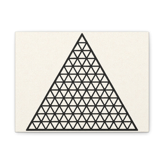 Minimalist Triangle Canvas Wall Art, Modern Home Decor, Geometric Triangle Print, Number Art, Gift for Math Lovers