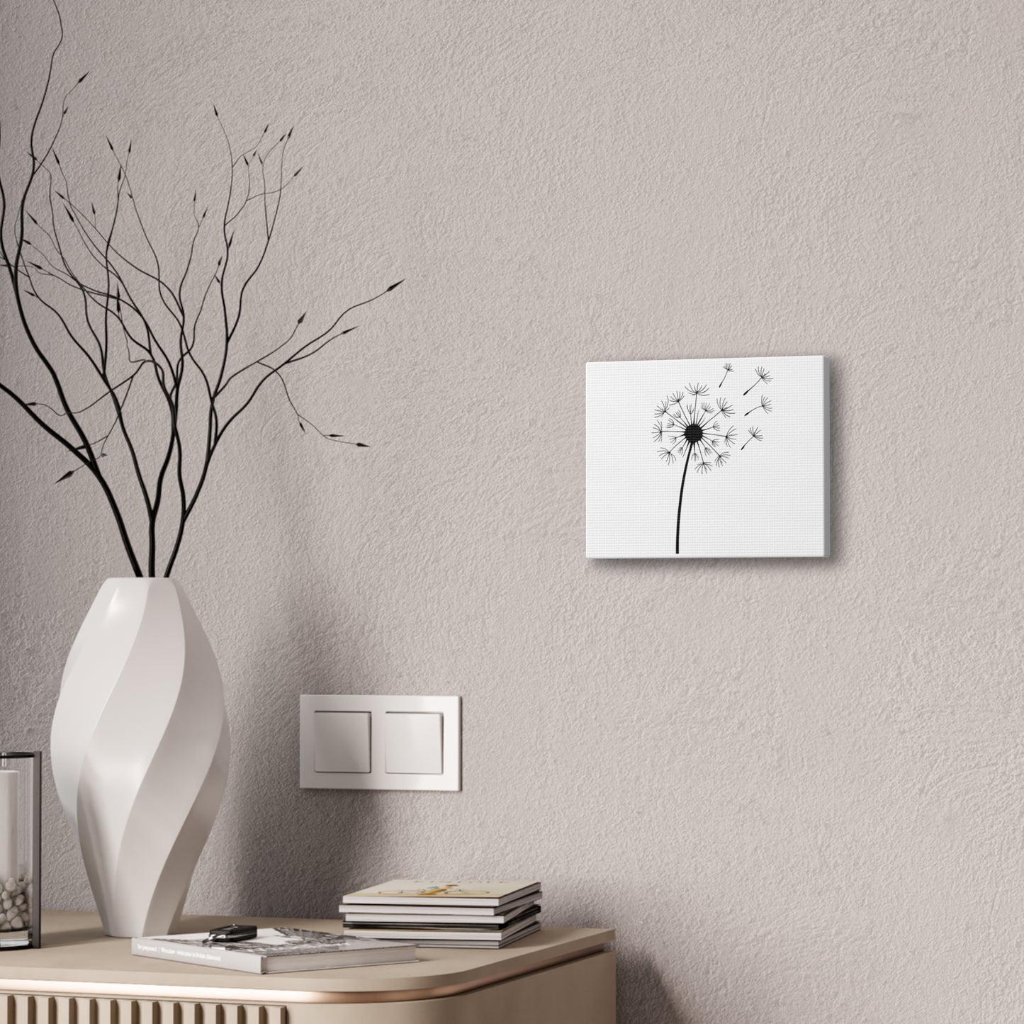 Black and White Dandelion Canvas Art Print, Minimalist Wall Decor, Modern Home Decor, Gift for Nature Lovers, Wall Art for Living [...]