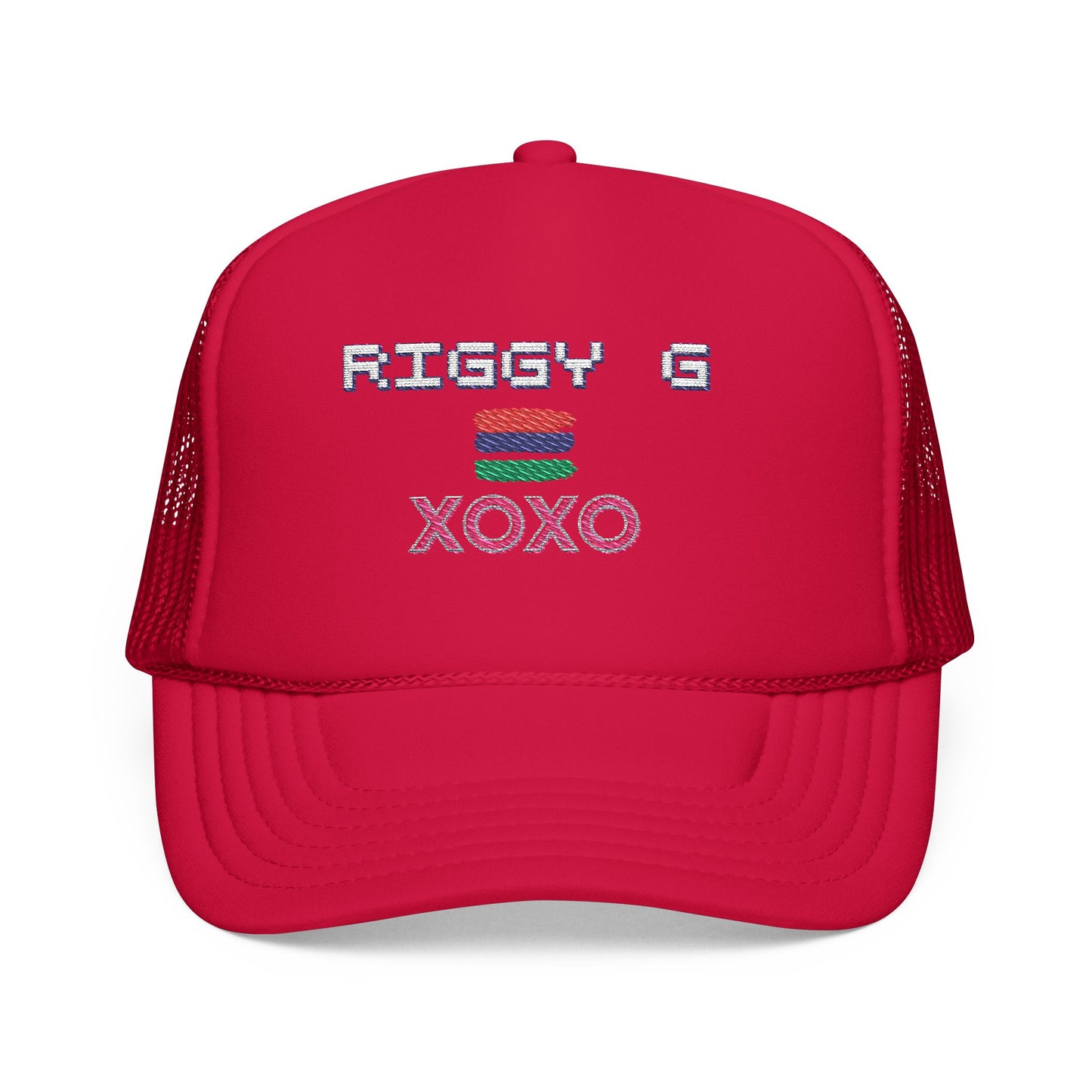 Vibrant Embroidered Foam Trucker Hat - Bold Casual Style, Great for Summer Festivals, Outdoor Adventures, Gift for Friends
