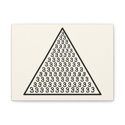 Minimalist Triangle Canvas Wall Art, Modern Home Decor, Geometric Triangle Print, Number Art, Gift for Math Lovers