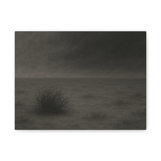Sleek Matte Canvas Wall Art, Modern Home Decor, Minimalist Landscape, Black and White Art, Aesthetic Wall Hanging