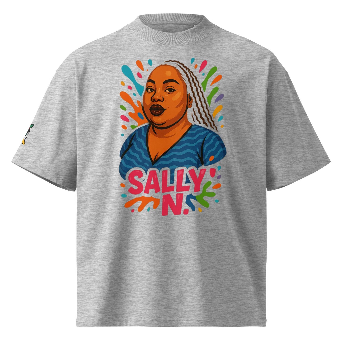 Unisex organic oversized high neck t-shirt