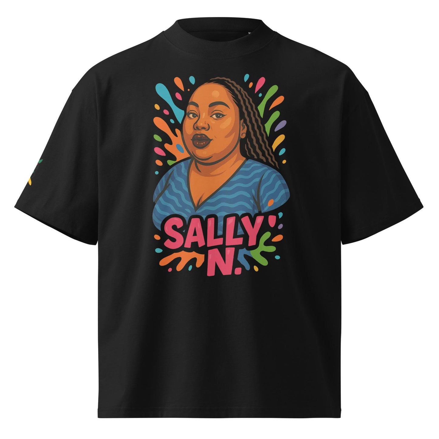 Unisex organic oversized high neck t-shirt
